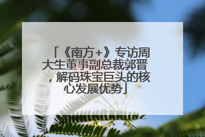 《南方+》专访周大生董事副总裁郭晋，解码珠宝巨头的核心发展优势