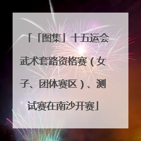 「图集」十五运会武术套路资格赛（女子、团体赛区）、测试赛在南沙开赛