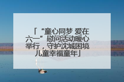 “童心同梦 爱在六一”慰问活动暖心举行，守护沈城困境儿童幸福童年