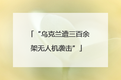 “乌克兰遭三百余架无人机袭击”