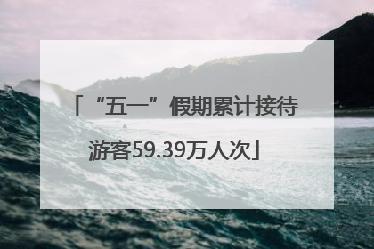 “五一”假期累计接待游客59.39万人次