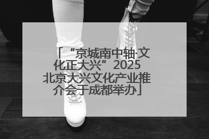 “京城南中轴·文化正大兴”2025北京大兴文化产业推介会于成都举办