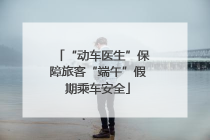 “动车医生”保障旅客“端午”假期乘车安全