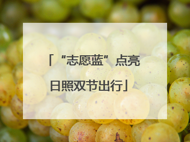 “志愿蓝”点亮日照双节出行