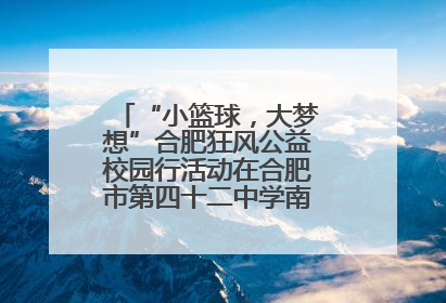 “小篮球，大梦想”合肥狂风公益校园行活动在合肥市第四十二中学南城分校圆满落幕