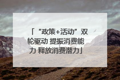 “政策+活动”双轮驱动 提振消费能力 释放消费潜力