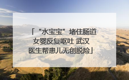 “水宝宝”堵住肠道 女婴反复呕吐 武汉医生帮患儿无创脱险