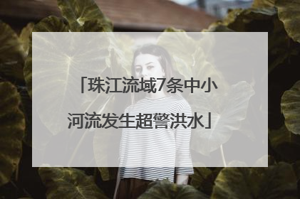 珠江流域7条中小河流发生超警洪水