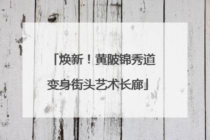 焕新！黄陂锦秀道变身街头艺术长廊