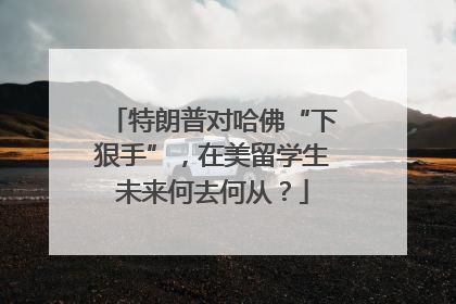 特朗普对哈佛“下狠手”，在美留学生未来何去何从？