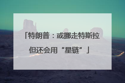 特朗普：或挪走特斯拉 但还会用“星链”