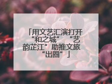 用文艺汇演打开“和之城” “艺韵芷江”助推文旅“出圈”