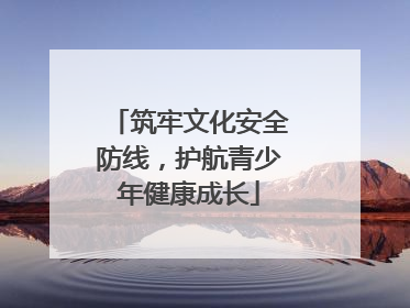 筑牢文化安全防线，护航青少年健康成长