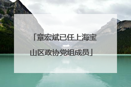 章宏斌已任上海宝山区政协党组成员