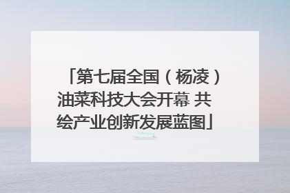 第七届全国（杨凌）油菜科技大会开幕 共绘产业创新发展蓝图
