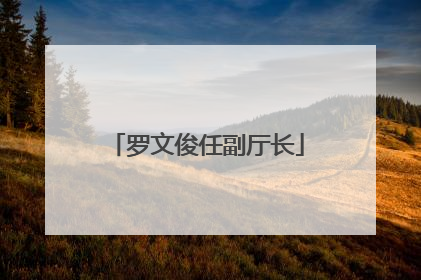 罗文俊任副厅长