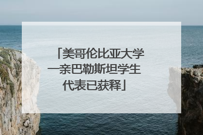 美哥伦比亚大学一亲巴勒斯坦学生代表已获释