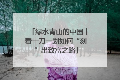 绿水青山的中国丨看一刀一划如何“刻”出致富之路