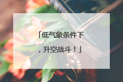 低气象条件下，升空战斗！