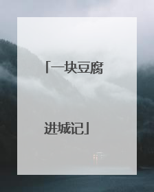 一块豆腐进城记