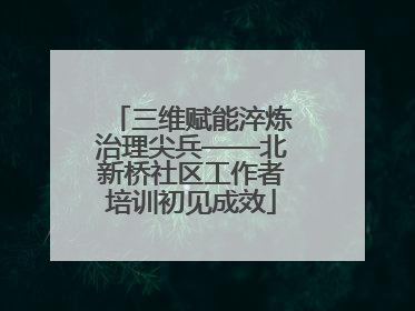 三维赋能淬炼治理尖兵——北新桥社区工作者培训初见成效