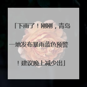 下雨了！刚刚，青岛一地发布暴雨蓝色预警！建议晚上减少出
