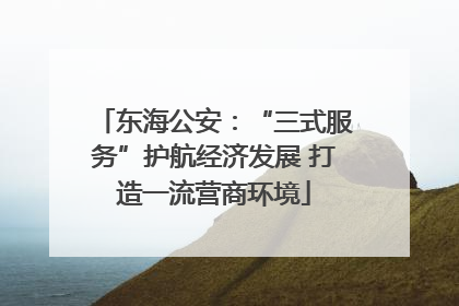 东海公安：“三式服务”护航经济发展 打造一流营商环境