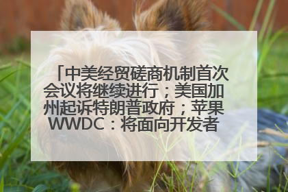 中美经贸磋商机制首次会议将继续进行；美国加州起诉特朗普政府；苹果WWDC：将面向开发者推出苹果智能模型；中办、国办发文，事关民生丨每经早参