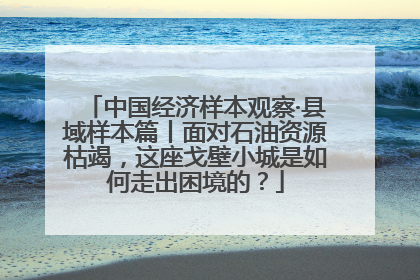 中国经济样本观察·县域样本篇丨面对石油资源枯竭，这座戈壁小城是如何走出困境的？