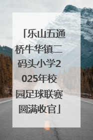 乐山五通桥牛华镇二码头小学2025年校园足球联赛圆满收官