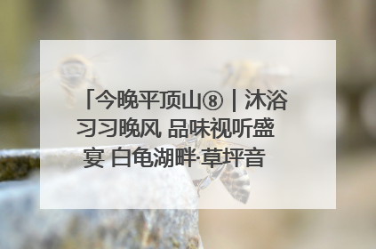 今晚平顶山⑧｜沐浴习习晚风 品味视听盛宴 白龟湖畔·草坪音乐会激情上演