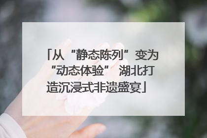 从“静态陈列”变为“动态体验” 湖北打造沉浸式非遗盛宴