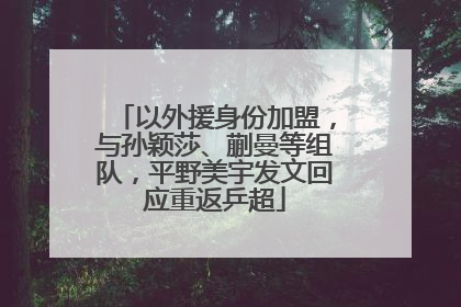 以外援身份加盟，与孙颖莎、蒯曼等组队，平野美宇发文回应重返乒超