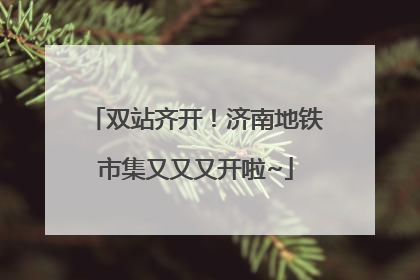 双站齐开！济南地铁市集又又又开啦~