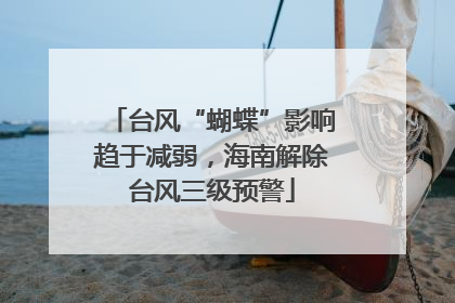 台风“蝴蝶”影响趋于减弱，海南解除台风三级预警