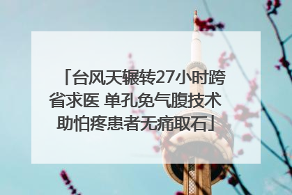 台风天辗转27小时跨省求医 单孔免气腹技术助怕疼患者无痛取石