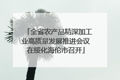 全省农产品精深加工业高质量发展推进会议在绥化海伦市召开