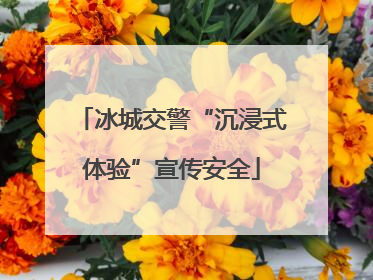 冰城交警“沉浸式体验”宣传安全