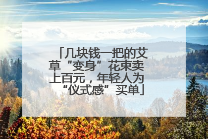 几块钱一把的艾草“变身”花束卖上百元，年轻人为“仪式感”买单