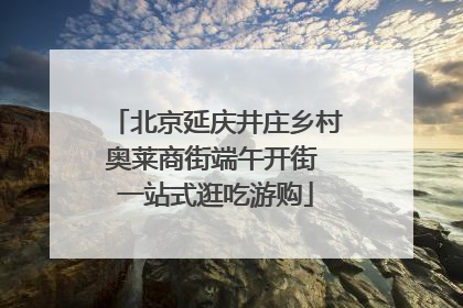 北京延庆井庄乡村奥莱商街端午开街 一站式逛吃游购