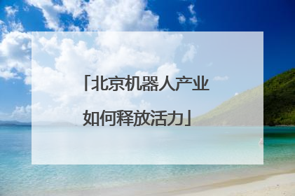 北京机器人产业如何释放活力