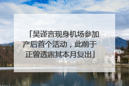 吴谨言现身机场参加产后首个活动，此前于正曾透露其本月复出