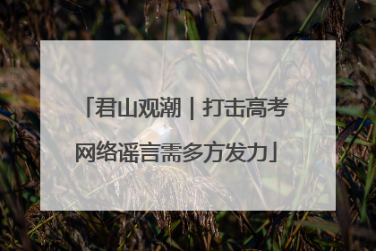 君山观潮｜打击高考网络谣言需多方发力