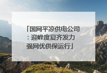 国网平凉供电公司：迎峰度夏齐发力 强网优供保运行