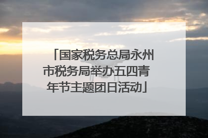国家税务总局永州市税务局举办五四青年节主题团日活动