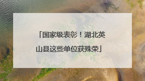 国家级表彰！湖北英山县这些单位获殊荣