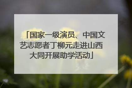 国家一级演员、中国文艺志愿者丁柳元走进山西大同开展助学活动