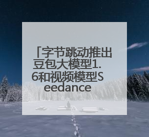 字节跳动推出豆包大模型1.6和视频模型Seedance 1.0