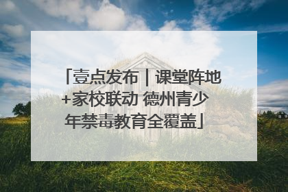 壹点发布｜课堂阵地+家校联动 德州青少年禁毒教育全覆盖