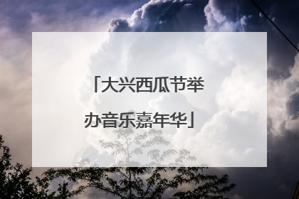 大兴西瓜节举办音乐嘉年华